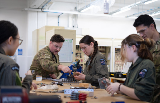 Students learn about avionics and aircraft maintenance on the camp as well as a variety of workshops