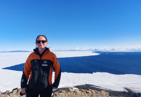 Major Lucy Wright while stationed in Antarctica