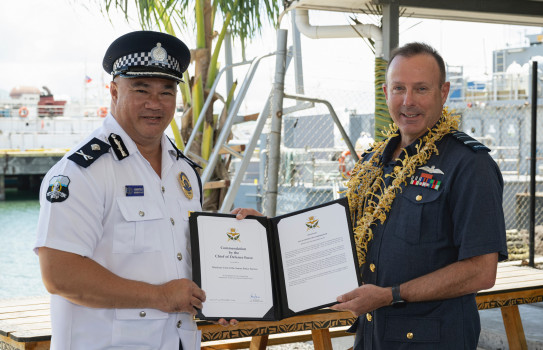 A CDF Commendation was awarded to the Maritime Unit of the Samoan Police Service, which mobilised a number of police vessels